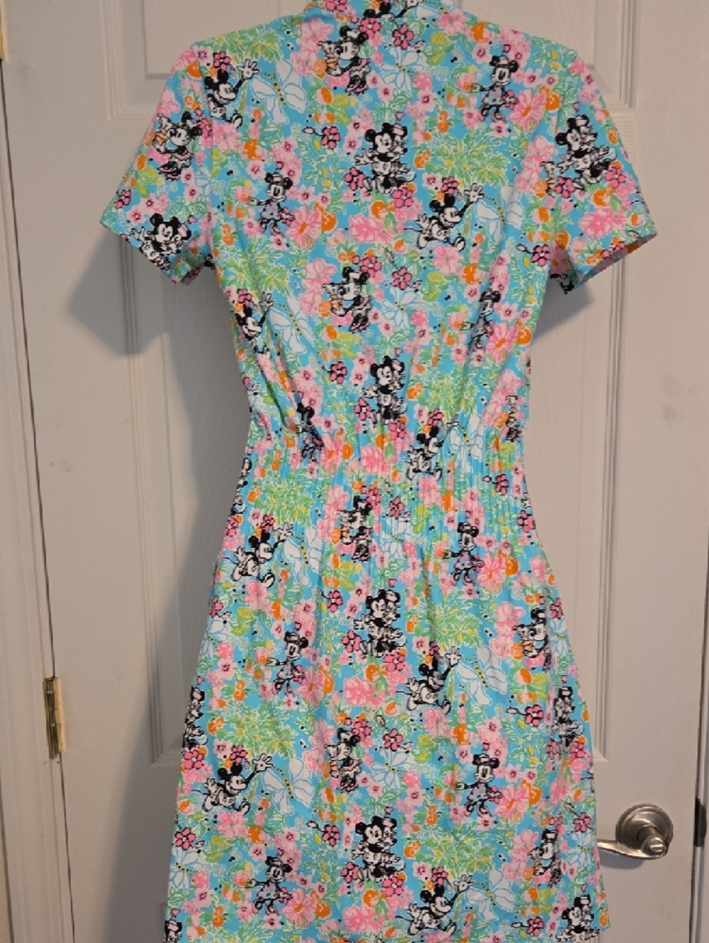 Lily Pulitzer Floral Minnie And Mickey Mouse Smocked Active Dress NWT Size Small - Picture 4 of 13